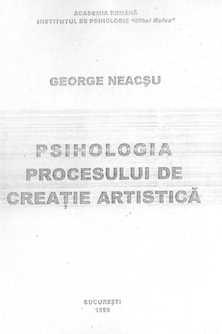 George neacsu   psihologia procesului de creatie artistica