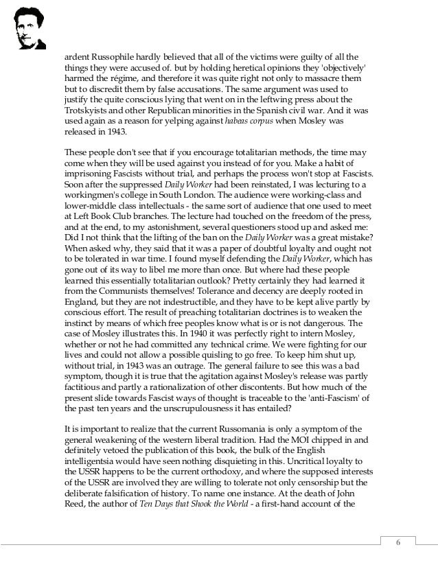 freedom of the press by george 1| in orwell’s freedom of the press, he says that english intellectuals claimed that animal farm ‘oughtn’t to have been published’ he says that they would. freedom of the press by george 1| in orwell’s freedom of the press, he says that english intellectuals claimed that animal farm ‘oughtn’t to have been published’ he says that they would.