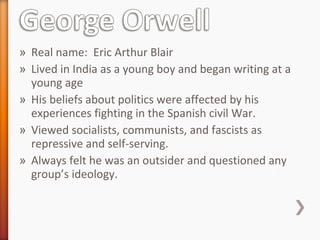 George orwell background | PPT