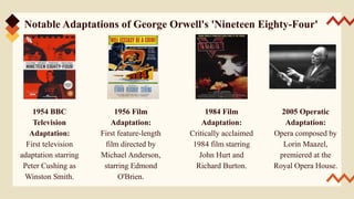 George Orwell's 1984 | 1984 and the Power of Technology | | PPTX
