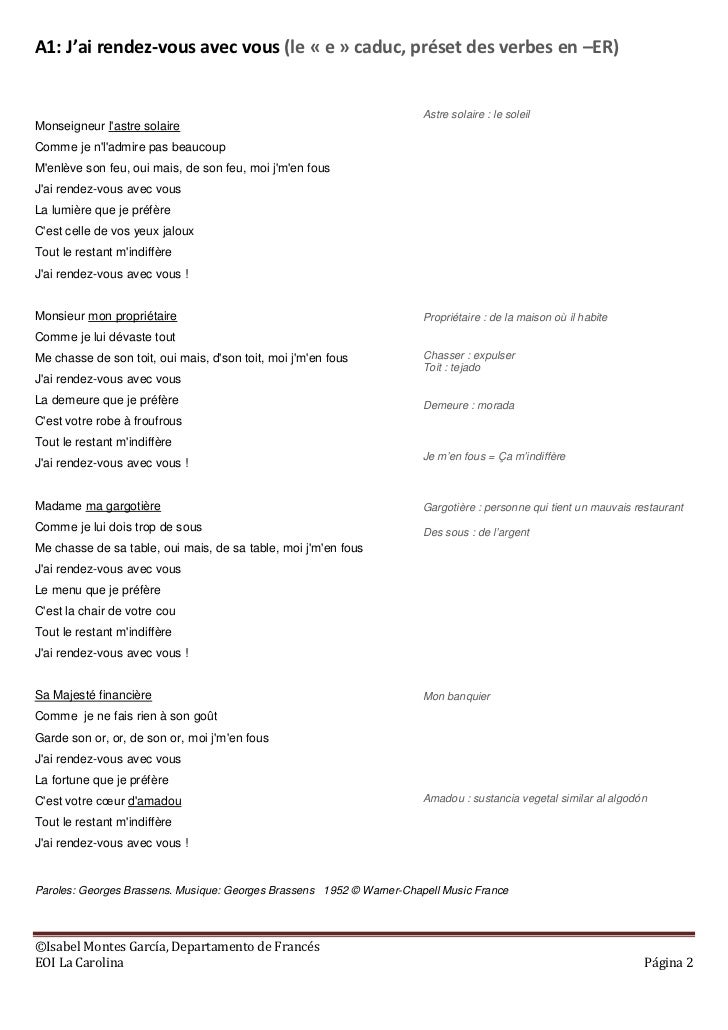 Georges Brassens J Ai Rendez Vous Avec Vous Paroles Georges brassens a1 j'ai rendez vous avec vous