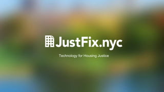 Technology for Housing Justice
 