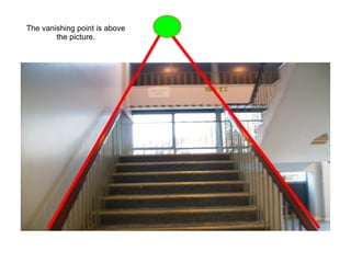 The vanishing point is above
the picture.
