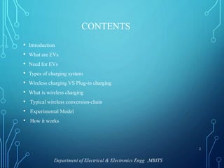 Wireless charging of Electric Vehicles (IEEE Paper 2017) | PPTX