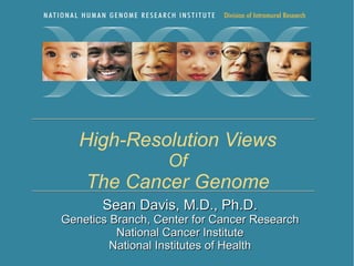Sean Davis, M.D., Ph.D. Genetics Branch, Center for Cancer Research National Cancer Institute National Institutes of Health High-Resolution Views Of The Cancer Genome 