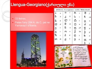  33 lletres.
 Fetes l'any 284 A. de C. pel rei
Farnavaz I d'Iberia.
 