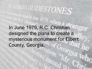 Georgia guidestones presentation 2