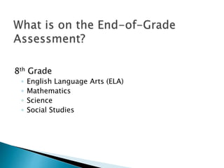Georgia Milestones Parent Presentation Middle Grades | PPTX