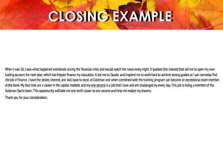 CLOSING EXAMPLECLOSING EXAMPLE
 