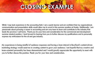 CLOSING EXAMPLECLOSING EXAMPLE
 