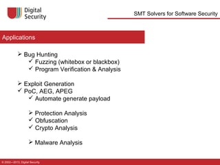 Georgy Nosenko - An introduction to the use SMT solvers for software ...