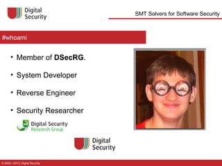 Georgy Nosenko - An introduction to the use SMT solvers for software ...