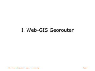 Il Web-GIS Georouter 