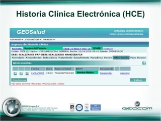 Historia Clínica Electrónica (HCE) Nombre del Paciente 1234561 Nombre Médico 