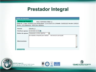 Prestador Integral Nombre del Paciente 