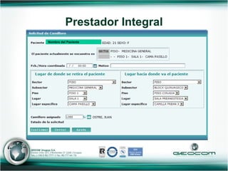 Prestador Integral Nombre del Paciente 