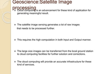 Geoscience satellite image processing | PPTX