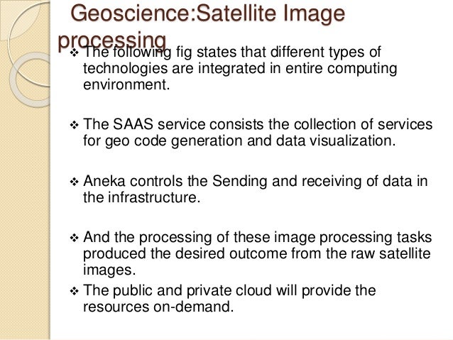 Geoscience satellite image processing