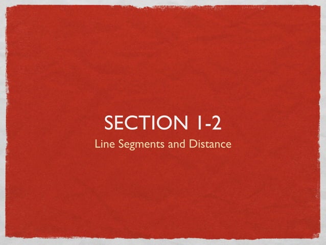 Geometry Section 1-2 | PPT