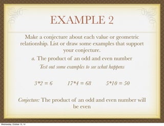 Math Conjectures Geometry Example Geometry Section 2-1 1112 | PDF
