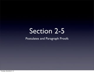 Geometry Section 2-5 1112 | PPT