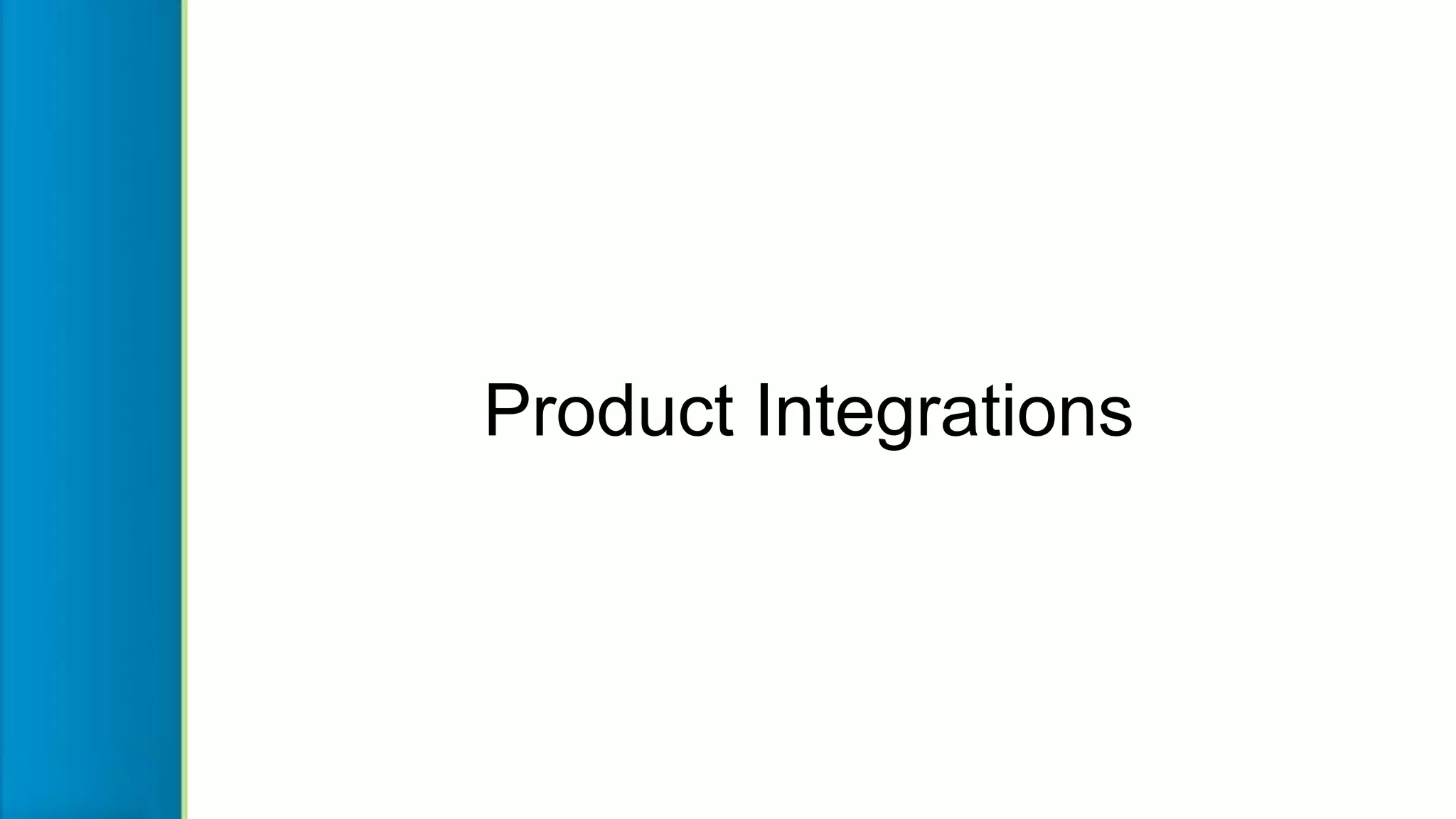 Product Integrations
 