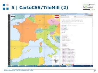 5 | CartoCSS/TileMill (2)

Schöne Karten mit TileMill erstellen...., S. Keller

27

 