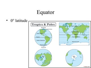 Equator 0   latitude   