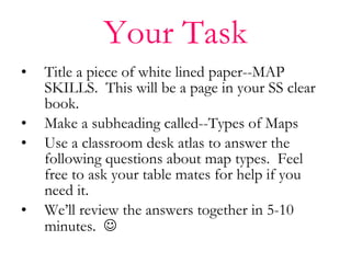 Geo skills 1 -map types | PPT