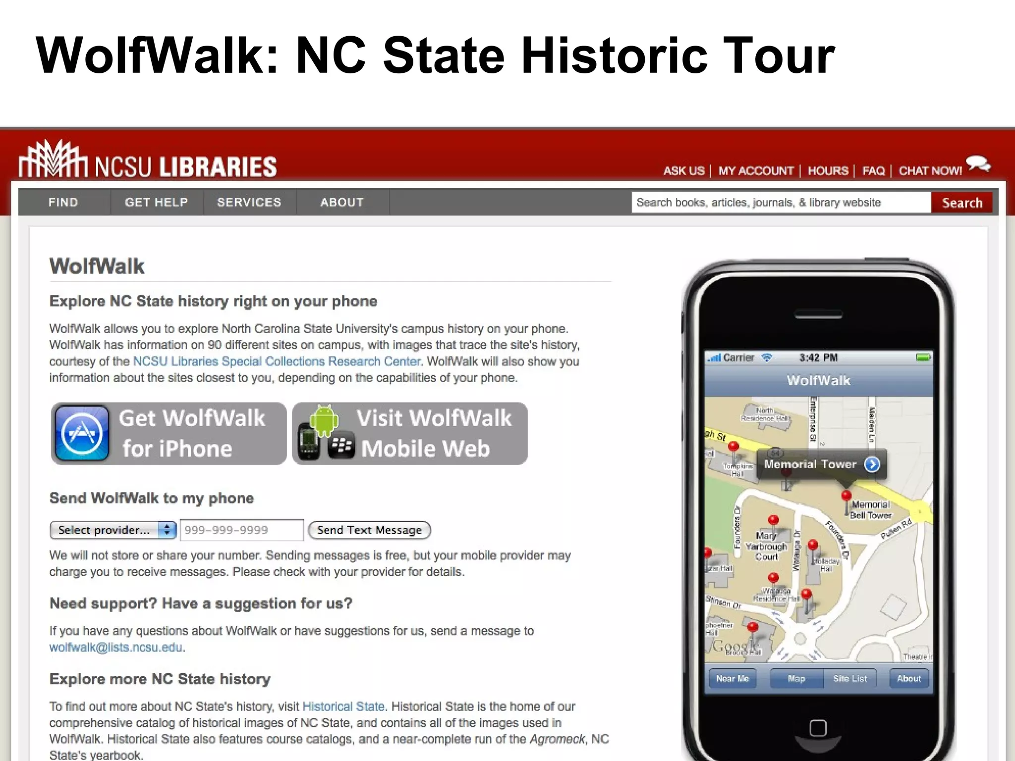 WolfWalk: NC State Historic Tour
 