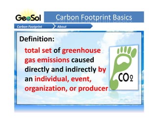 Geo Sol - Carbon Footprint