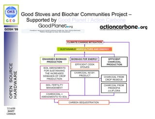 OKS
                Good Stoves and Biochar Communities Project –
GEO              Supported by Good Planet / Action Carbone
GOSH '09
  OPEN SOURCE
  HARDWARE




 7/14/09
  BANFF
 CANADA
 