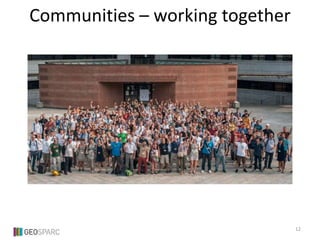 Communities – working together
12
 