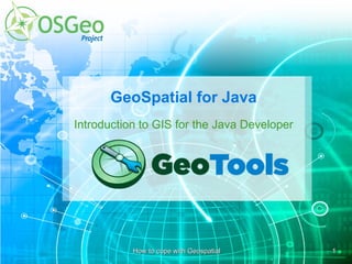 GeoSpatial for Java Introduction to GIS for the Java Developer 
