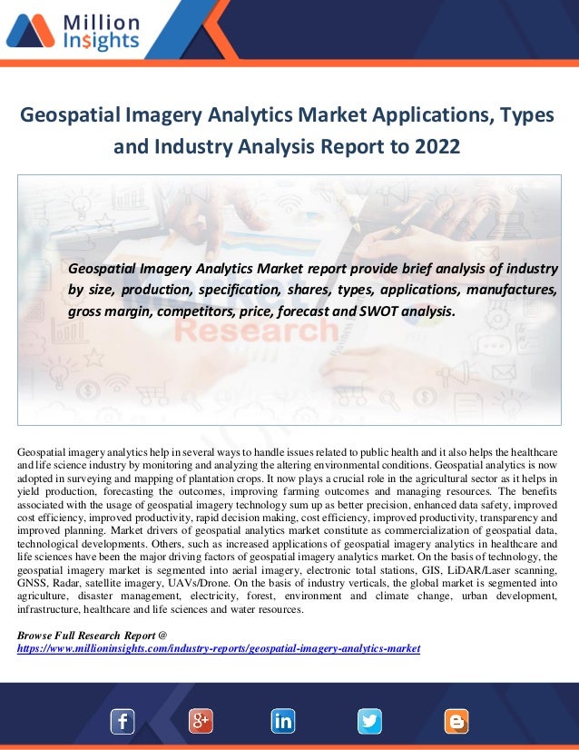geospatial imagery analytics market applications types and industry