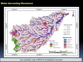 Water harvesting Structures
Site suitability map of RWH in Doddahalla watershed
IBK
https://www.linkedin.com/in/dribrahimbathisk/
 