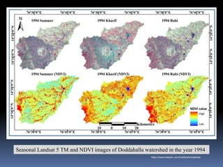 Seasonal Landsat 5 TM and NDVI images of Doddahalla watershed in the year 1994
IBK
https://www.linkedin.com/in/dribrahimbathisk/
 