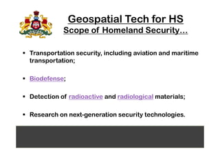 Geospatial Technology for Homeland Security | PDF