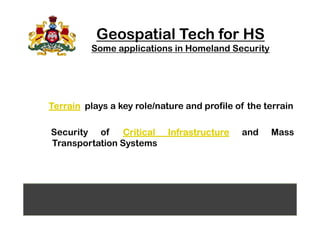 Geospatial Technology for Homeland Security | PDF