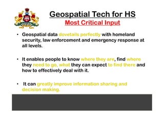 Geospatial Technology for Homeland Security | PDF