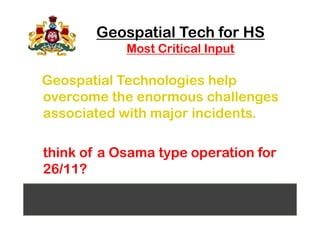 Geospatial Technology for Homeland Security | PDF