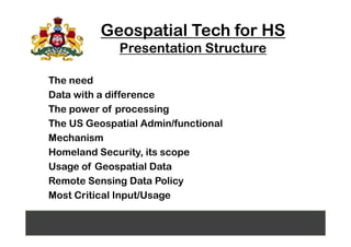 Geospatial Technology for Homeland Security | PDF