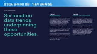 공간정보 분야 최근 동향 – 기술적 변화와 전망
01
- 6 -
 