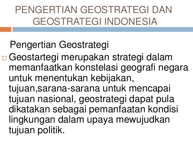 Geostrategi Indonesia