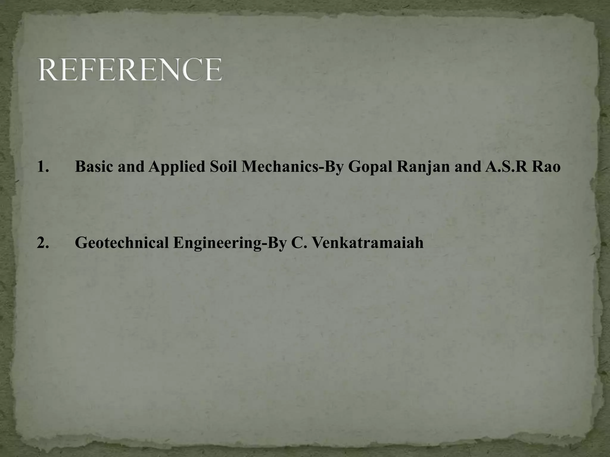 1. Basic and Applied Soil Mechanics-By Gopal Ranjan and A.S.R Rao
2. Geotechnical Engineering-By C. Venkatramaiah
 
