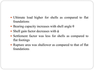 Geotechnical behaviour of shell foundations | PPTX