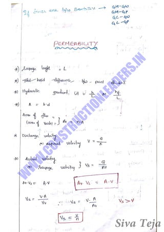 Geotechnical engineering gate short notes | PDF