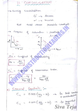 Geotechnical engineering gate short notes | PDF