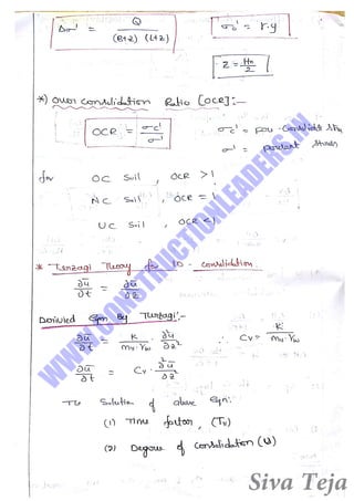 Geotechnical engineering gate short notes | PDF