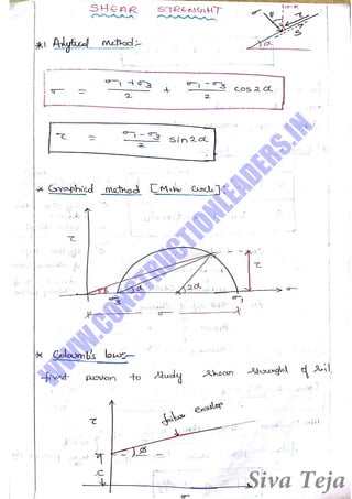 Geotechnical engineering gate short notes | PDF